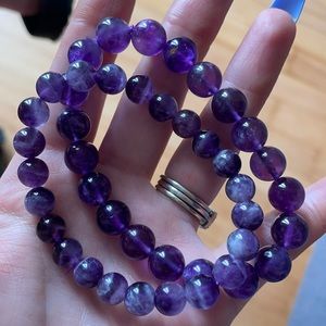 Amethyst bead bracelets